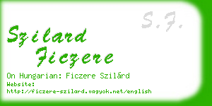 szilard ficzere business card