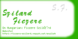 szilard ficzere business card